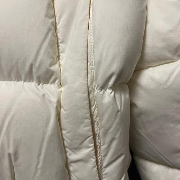 Authentic MONCLER White Puffer Jacket with Metallic Hood Details - Picture 12 of 15